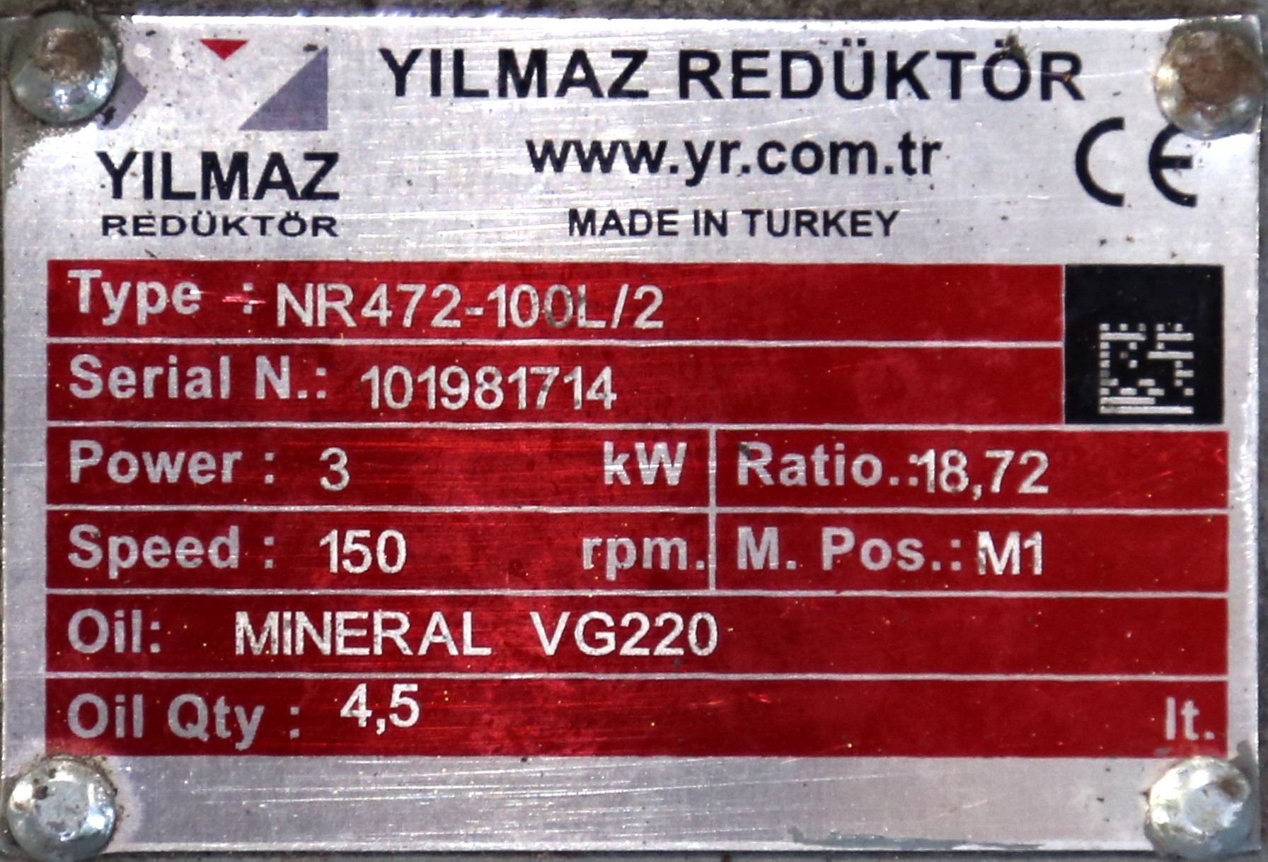 YILMAZ REDÜKTÖR - REF-063